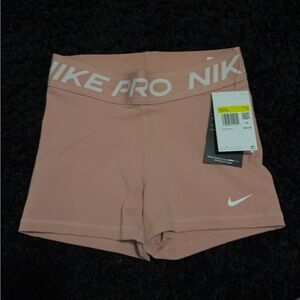 Nike Women's Dusty Pink Pro Compression Shorts